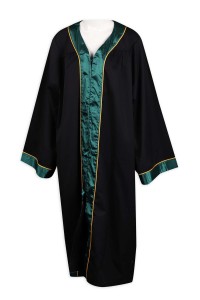 DA115 訂製V領拉鏈畢業袍 100%滌 HK 畢業袍製衣廠  榮譽生袍   迦密唐賓南紀念中學